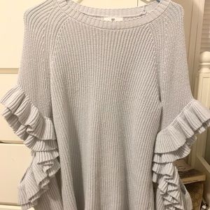 Super cute ruffled sleeve sweater